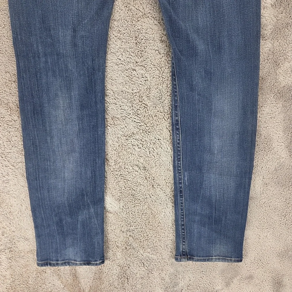Diesel Jeans Mens 30x32 Blue Akee Regular Slim Tapered Button Fly Stretch 084GG